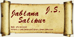 Jablana Šalipur vizit kartica